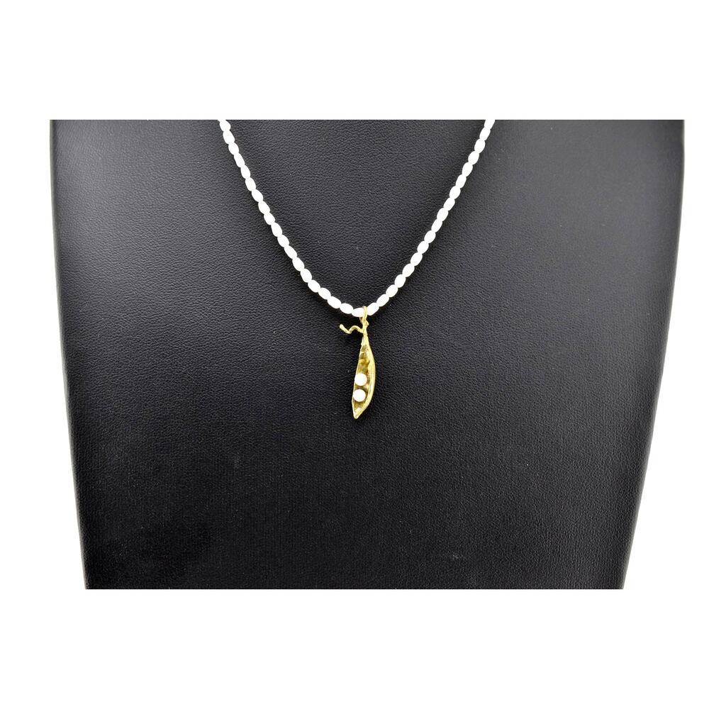 Michael Michaud Pea Pod Pearl Pendant Necklace